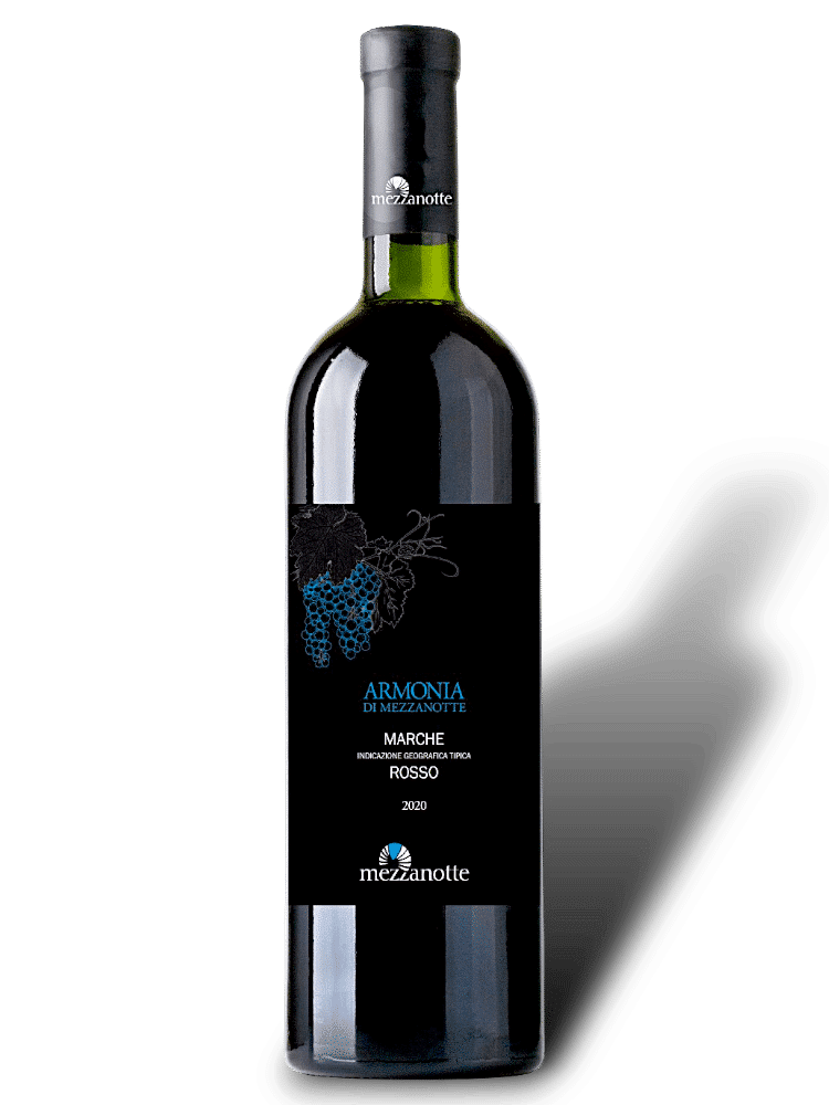 Mezzanotte Armonia Montepulciano IGT Marche BIO 2020 – biologische rode wijn uit Senigallia